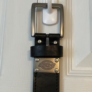 Dickies Black Belt with Metallic Buckle